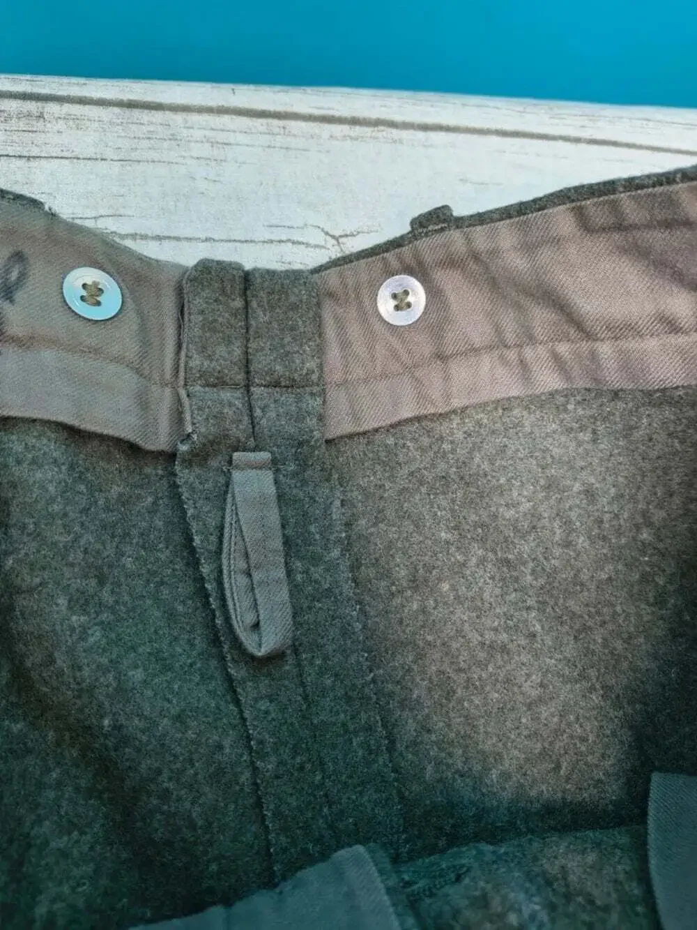 1953 True Vintage Swedish Crown Military Wool Army Cargo Pants 50s Trousers